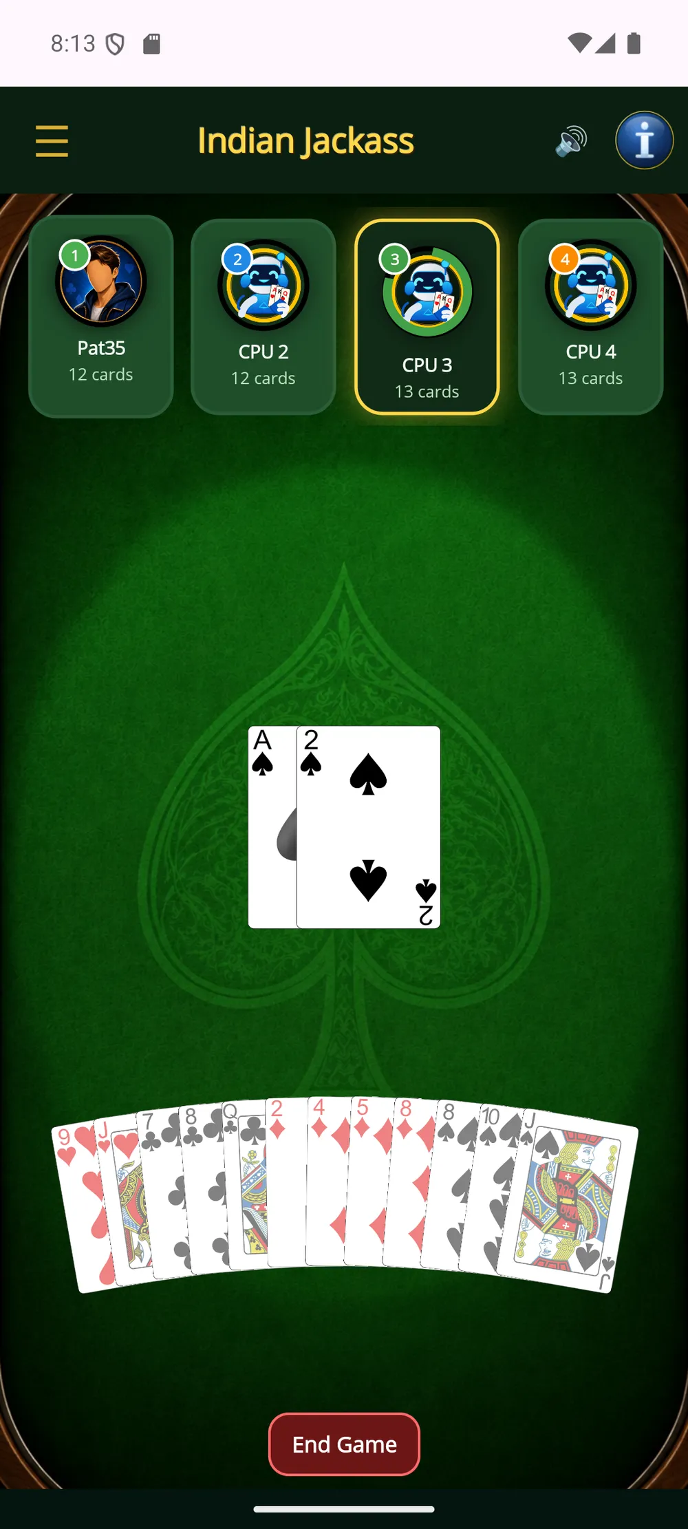 Indian Jackass — Tricks in play