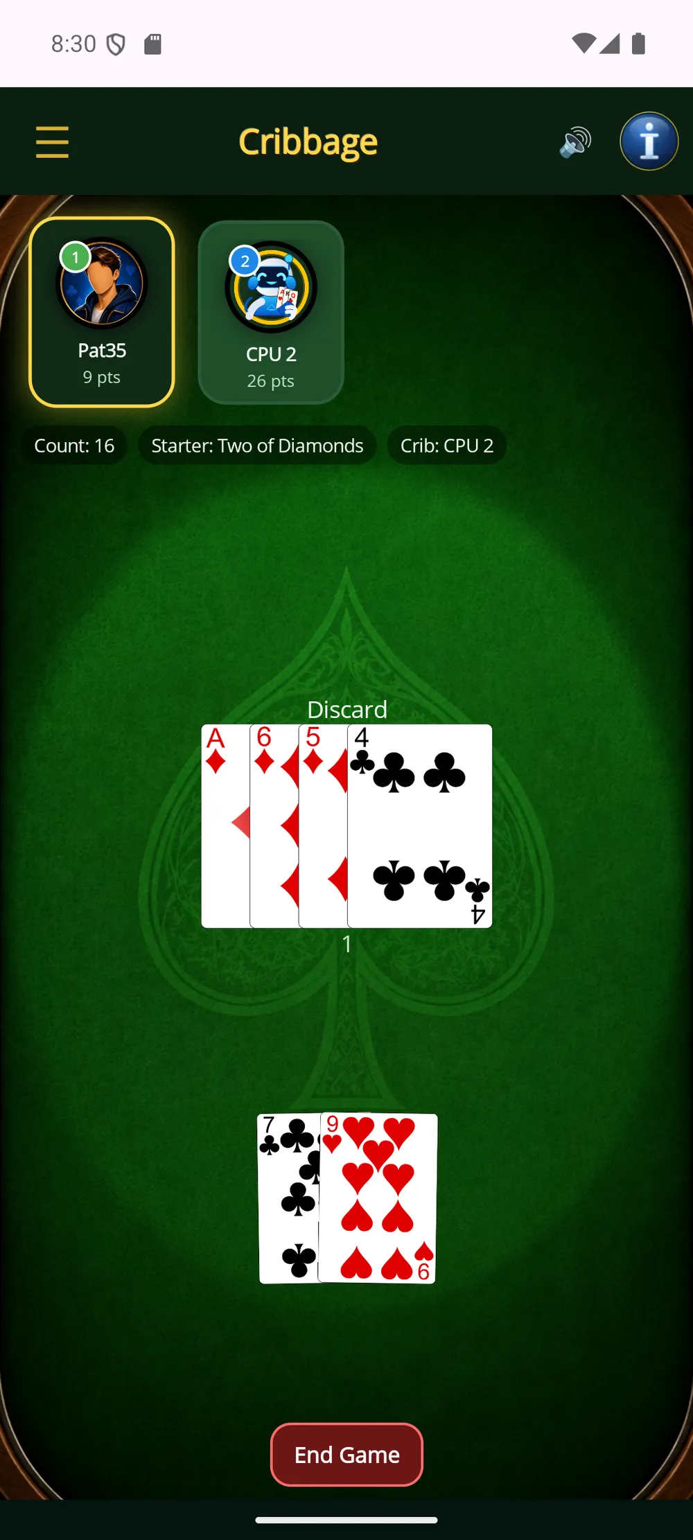 Cribbage — The show